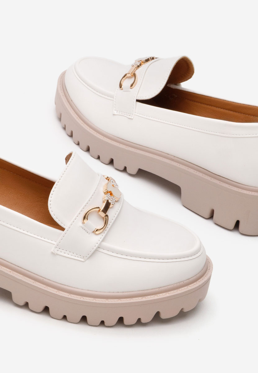 Mocasini dama eleganti Aelle albi