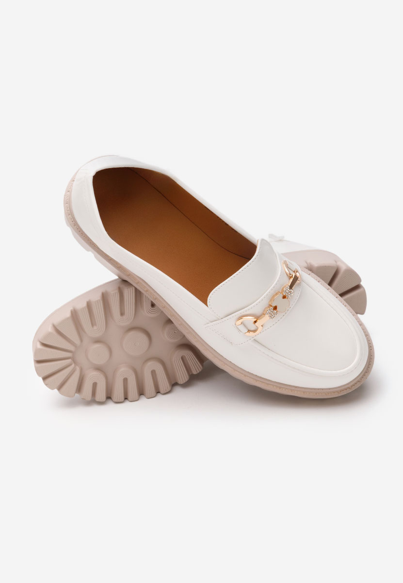 Mocasini dama eleganti Aelle albi