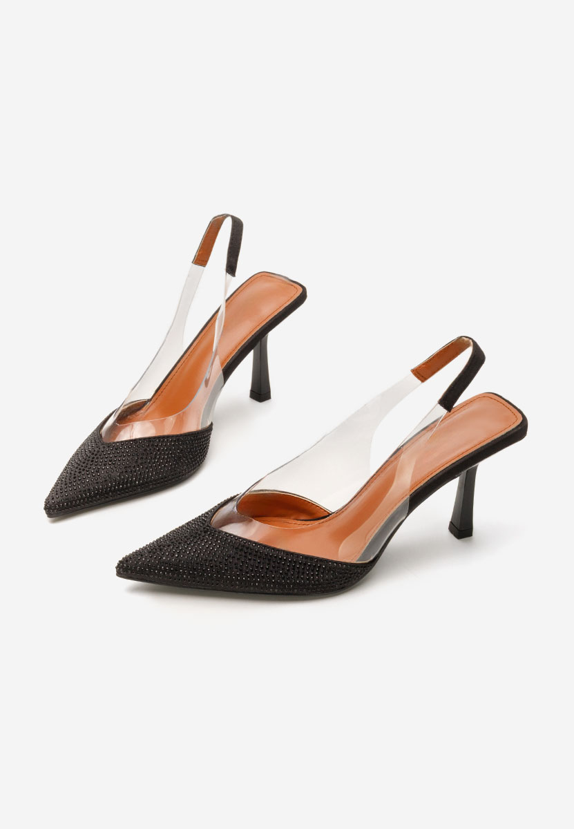Pantofi slingback Marylena negri