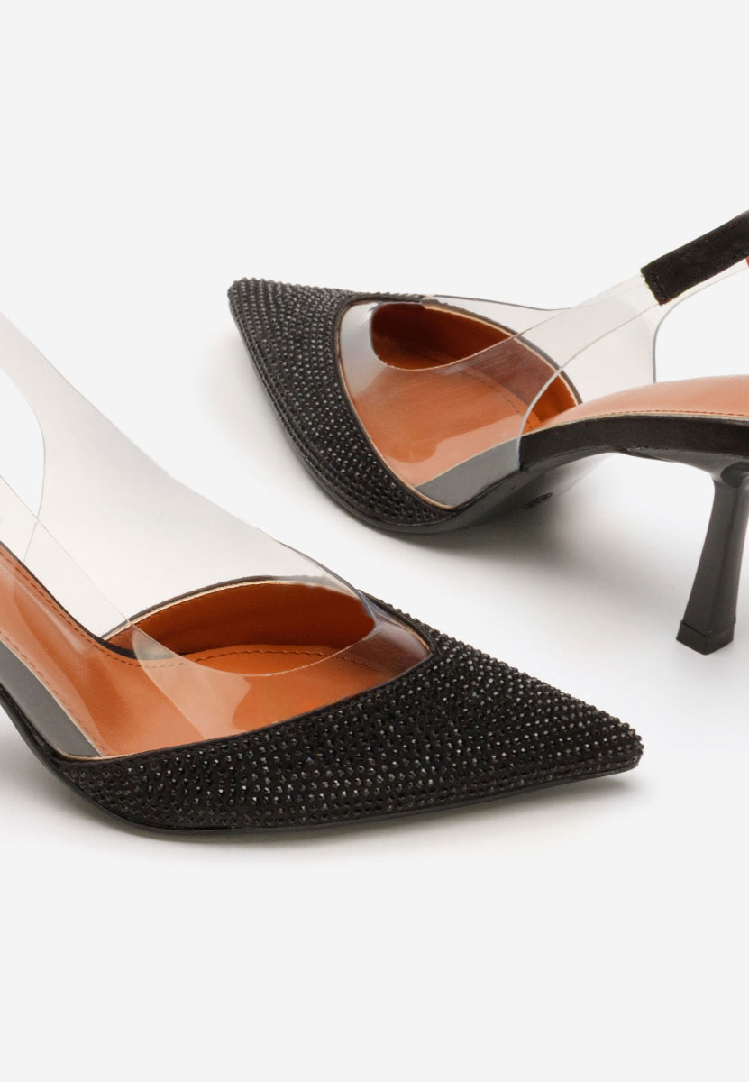 Pantofi slingback Marylena negri