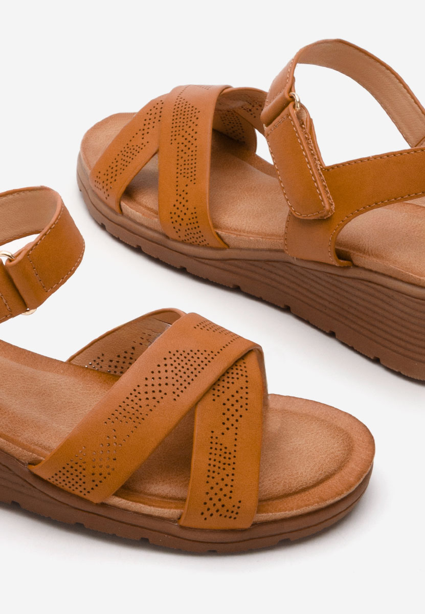 Sandale cu platforma Creolia camel