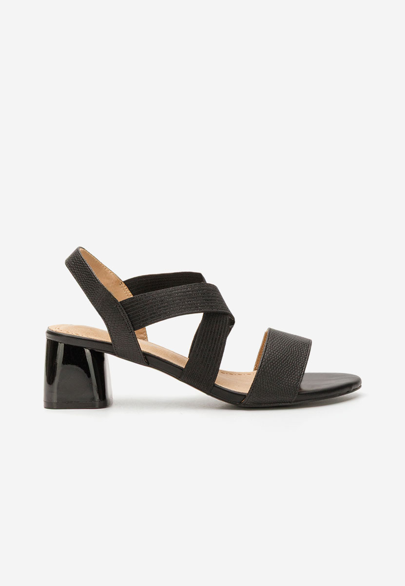 Sandale cu toc gros Anastacia negre