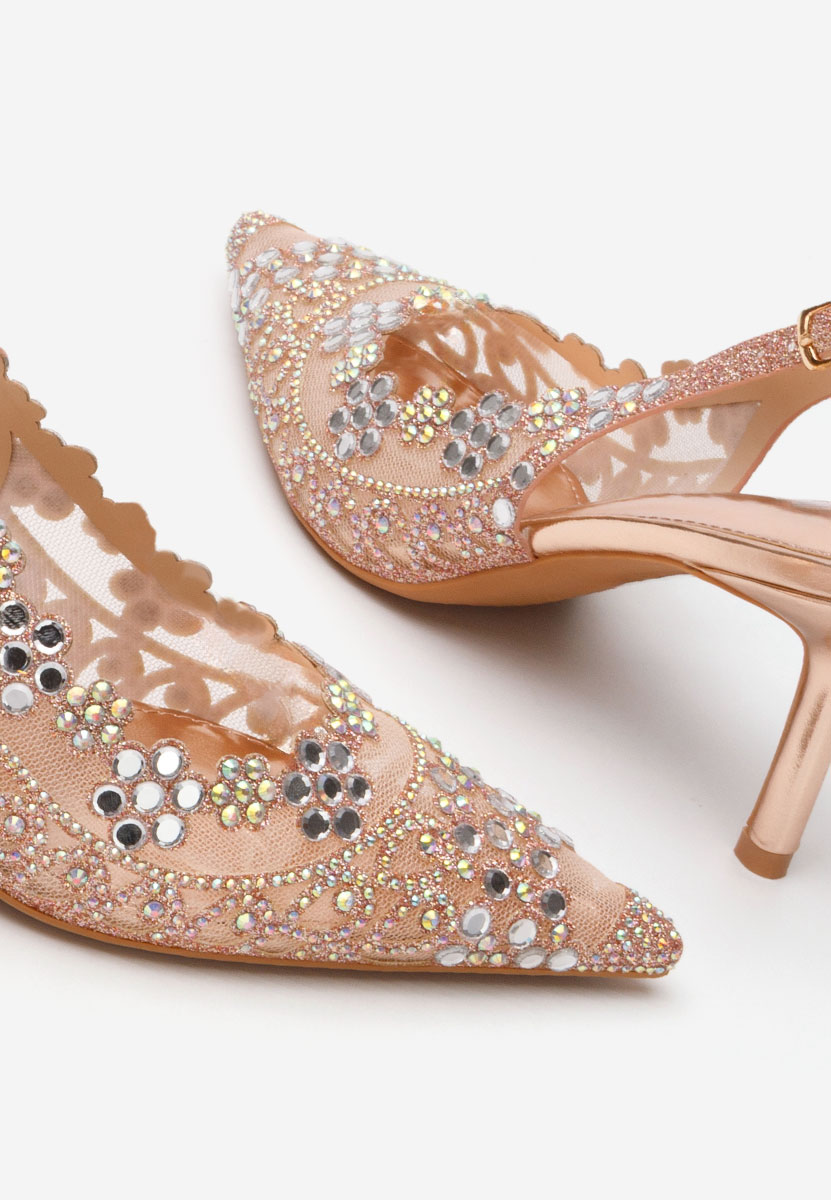 Pantofi slingback Tresia champagne