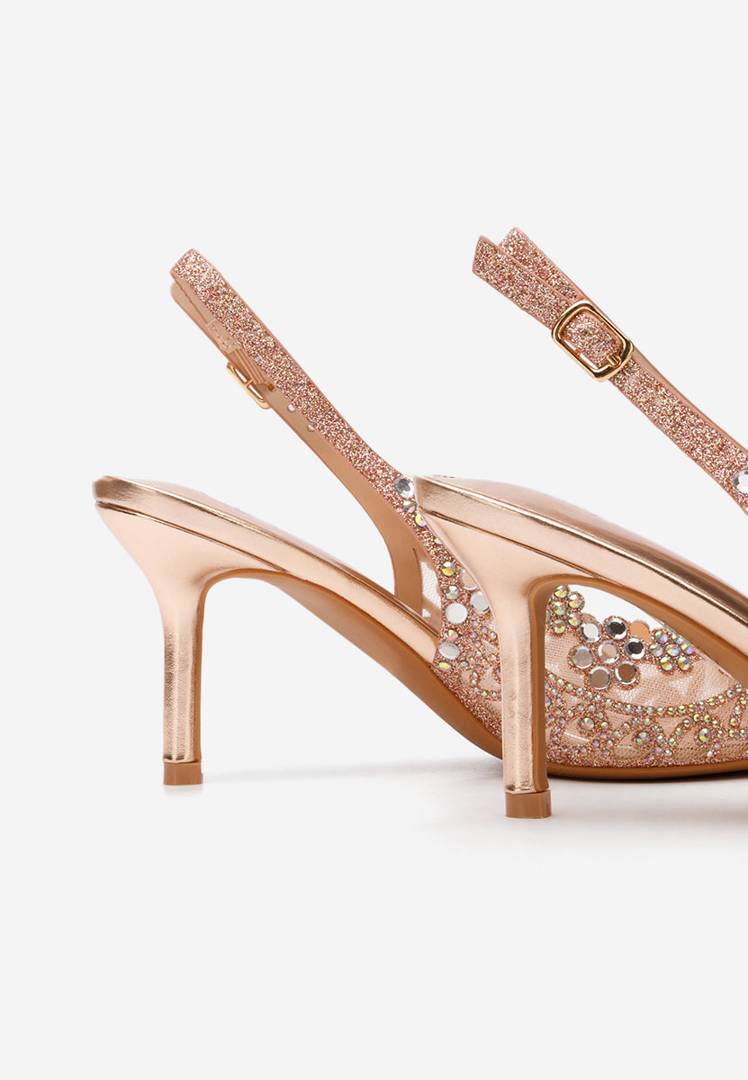 Pantofi slingback Tresia champagne