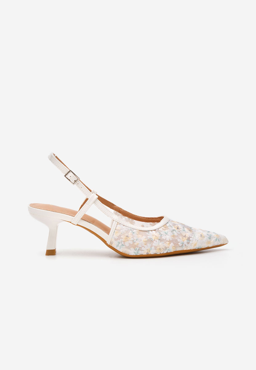 Pantofi slingback Adelicya albi