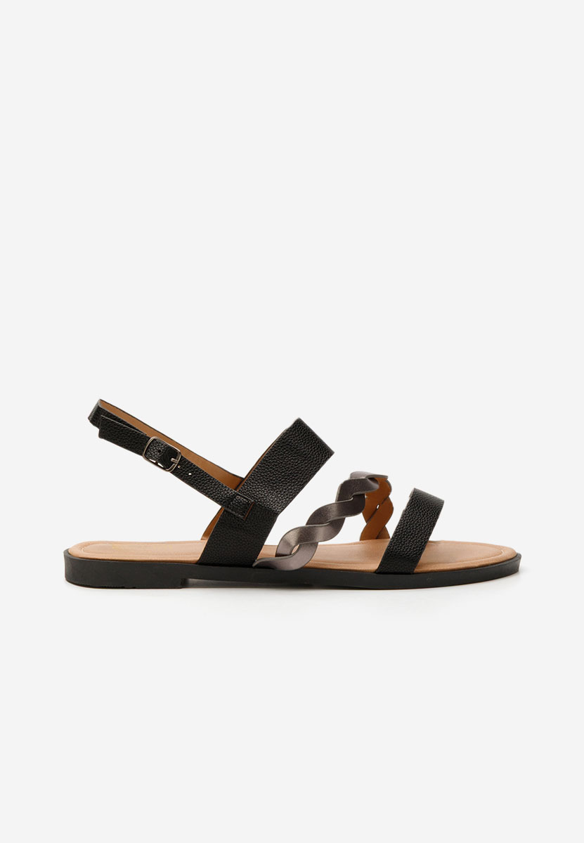 Sandale cu talpa joasa Melboa negre