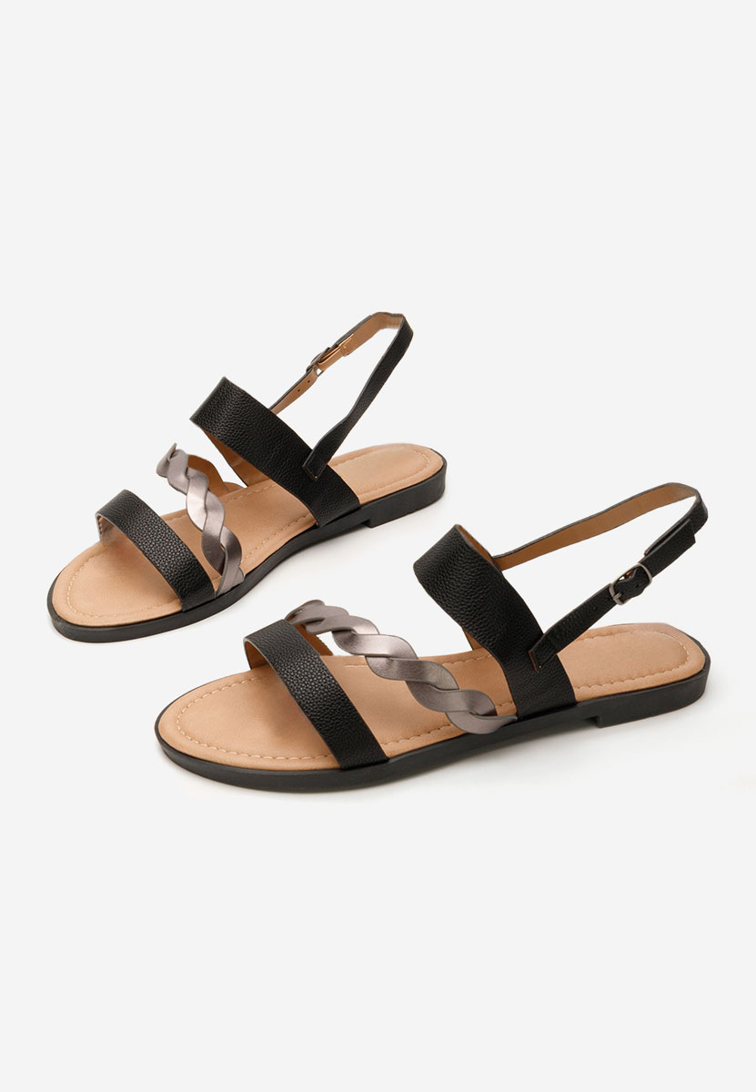 Sandale cu talpa joasa Melboa negre