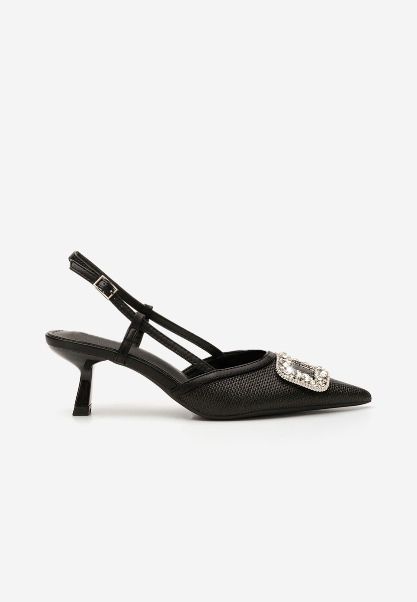 Pantofi slingback Kristenys negri