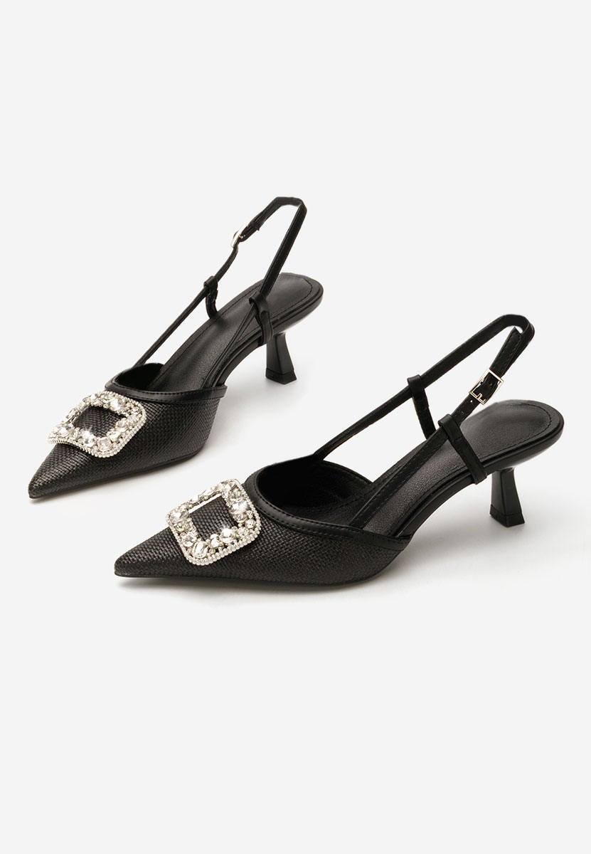 Pantofi slingback Kristenys negri