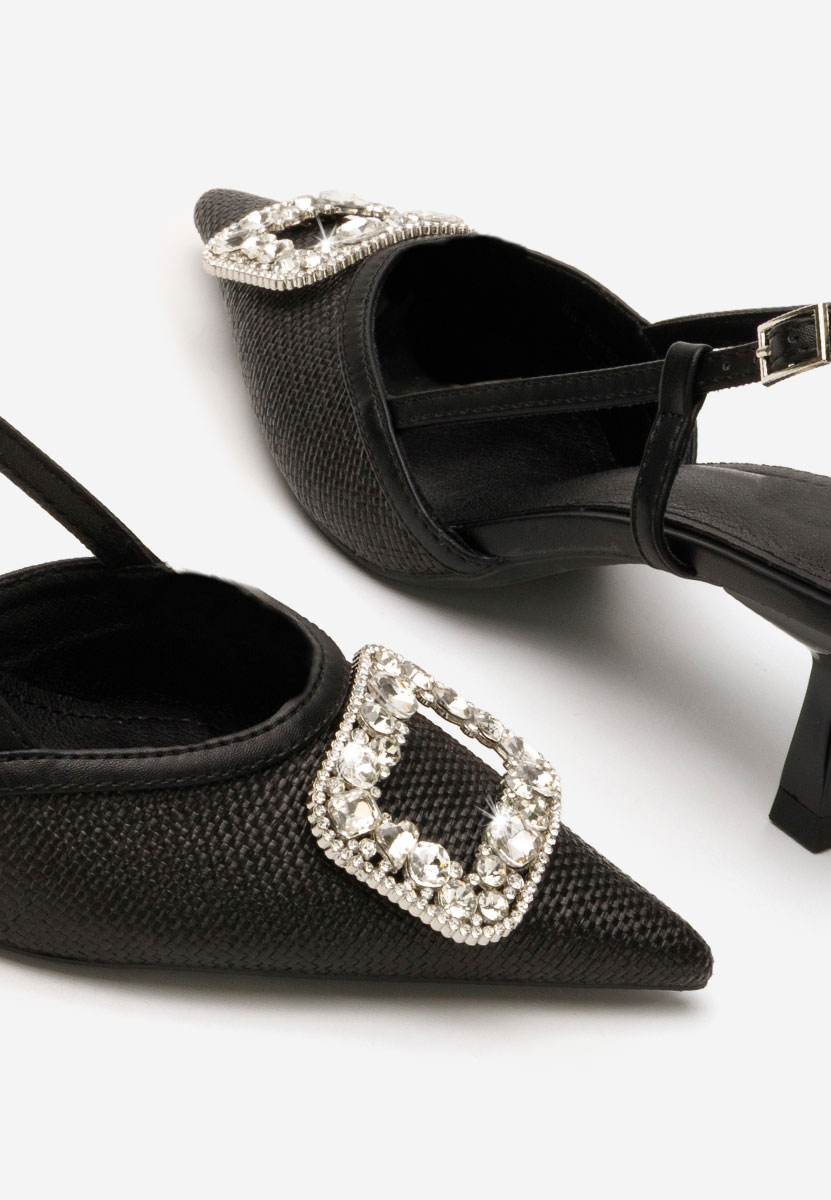Pantofi slingback Kristenys negri