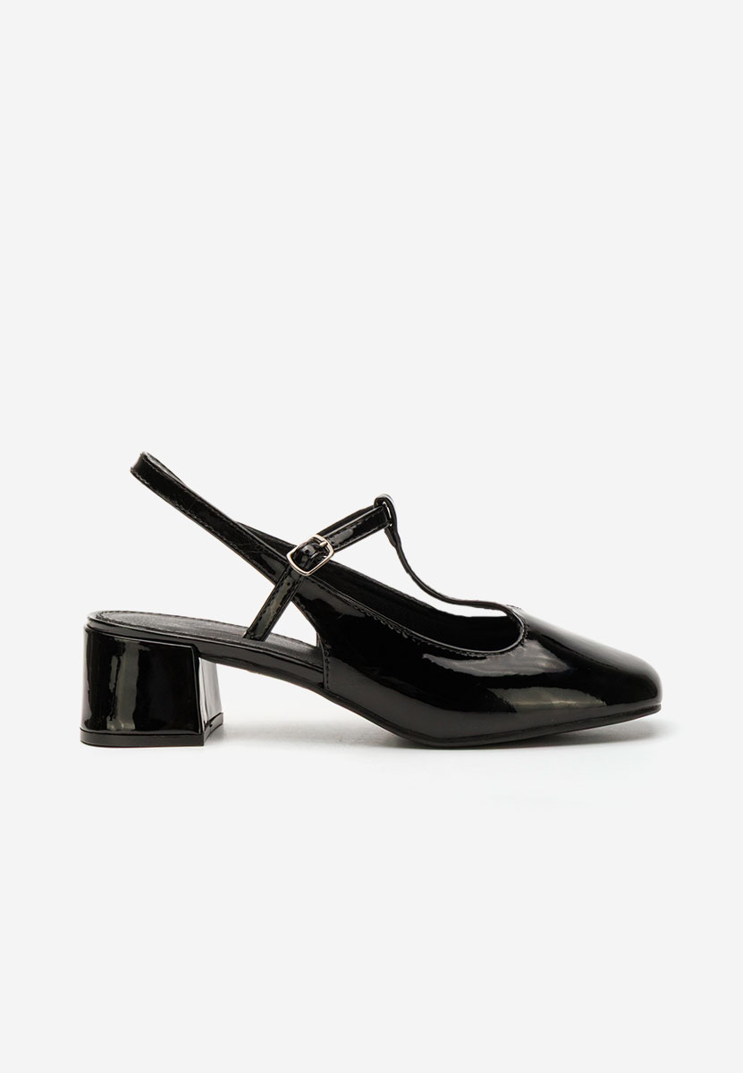 Pantofi cu toc gros Beatrina negri