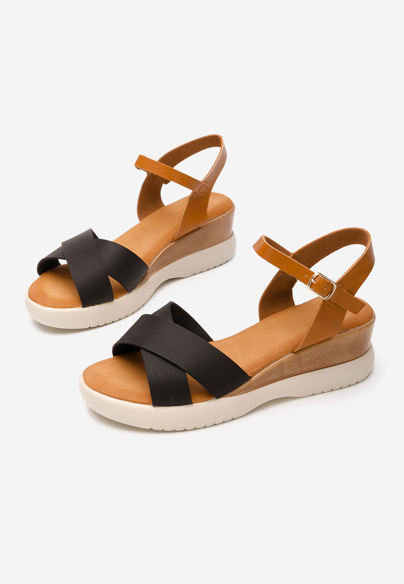 Sandale cu platforma Andrea negre