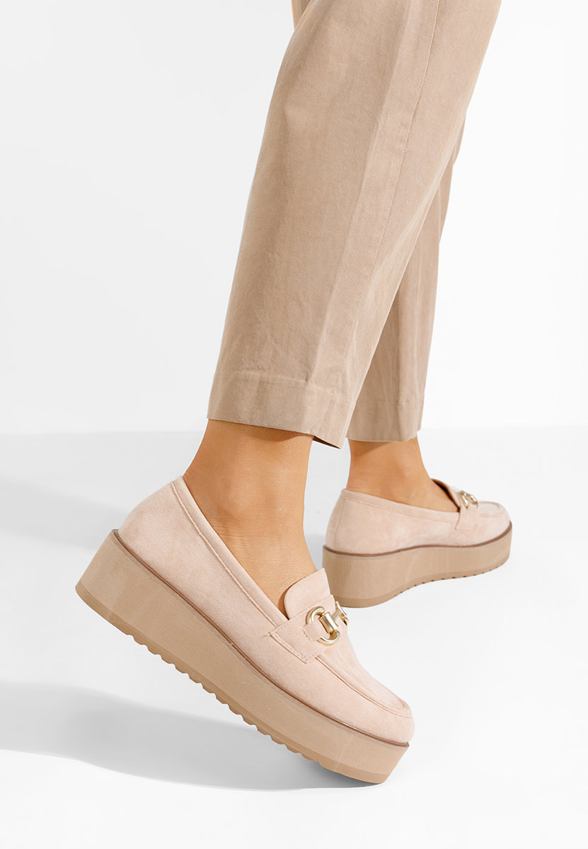Mocasini cu platforma Leondra V9 roz