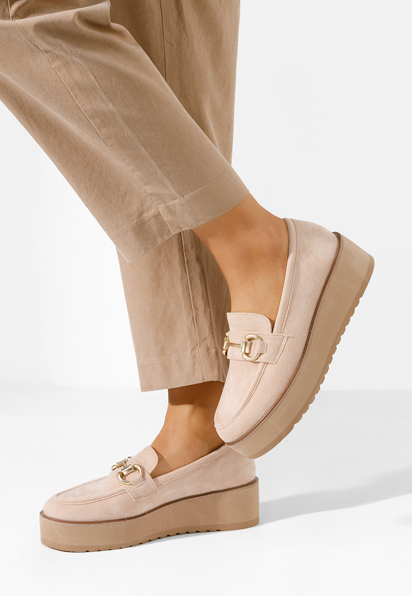 Mocasini cu platforma Leondra V9 roz
