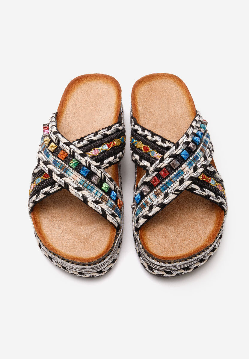 Papuci fara toc Maryanne multicolori