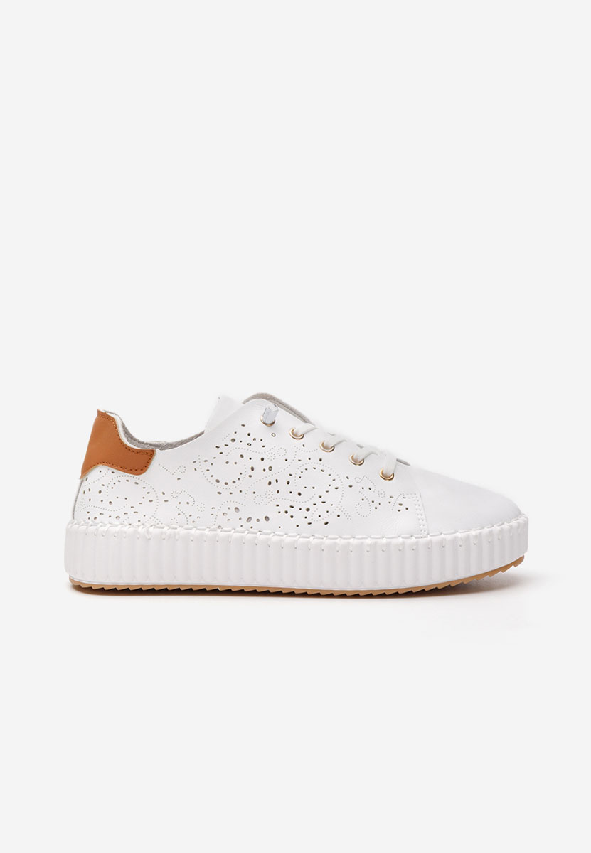 Sneakers cu platforma Niabi albi