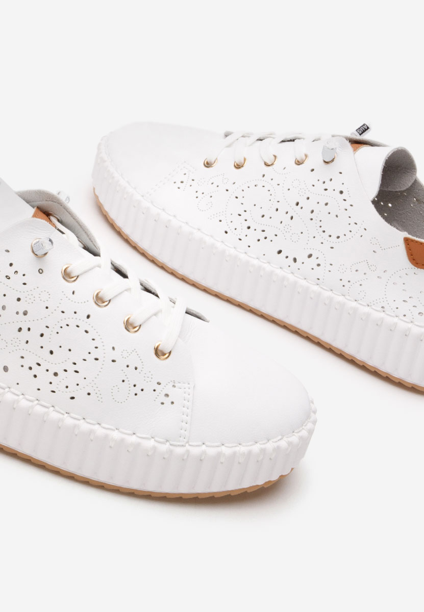 Sneakers cu platforma Niabi albi