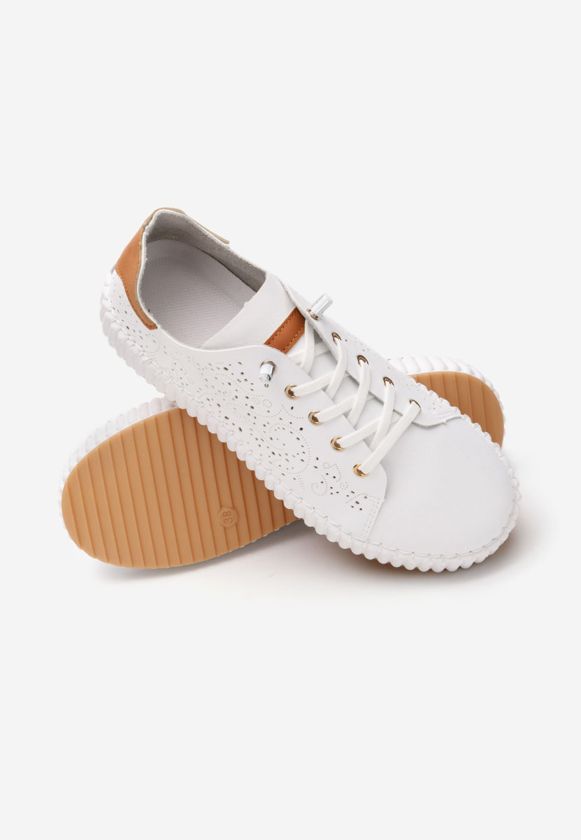 Sneakers cu platforma Niabi albi