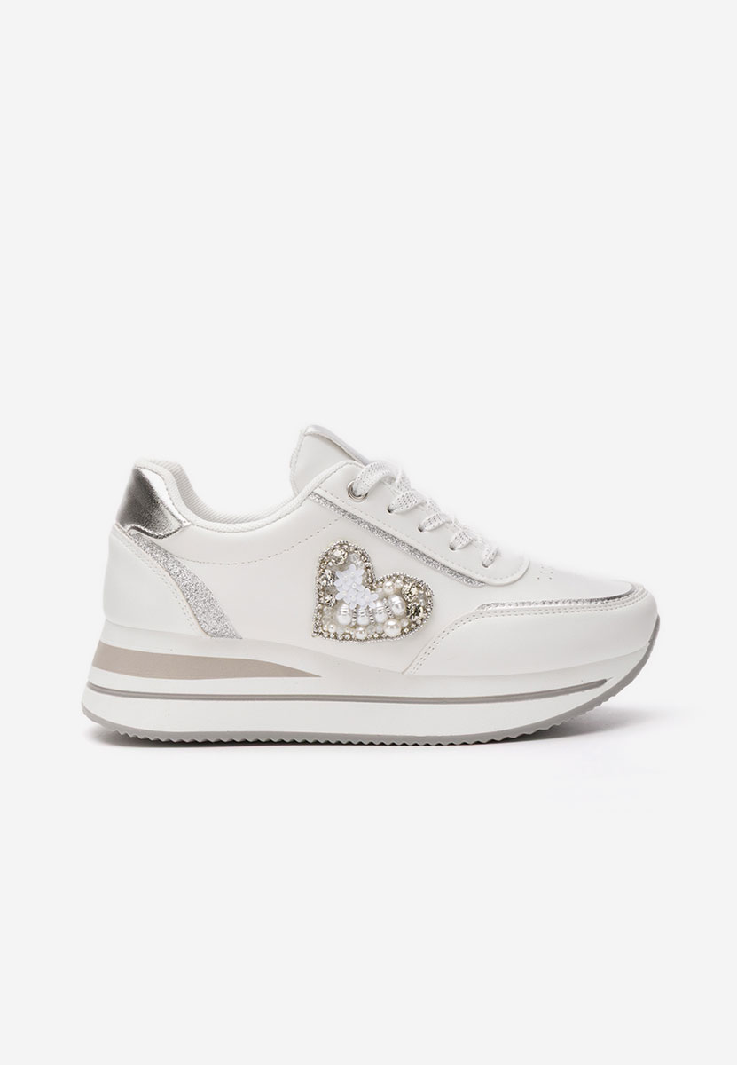 Sneakers cu platformă Karma albi