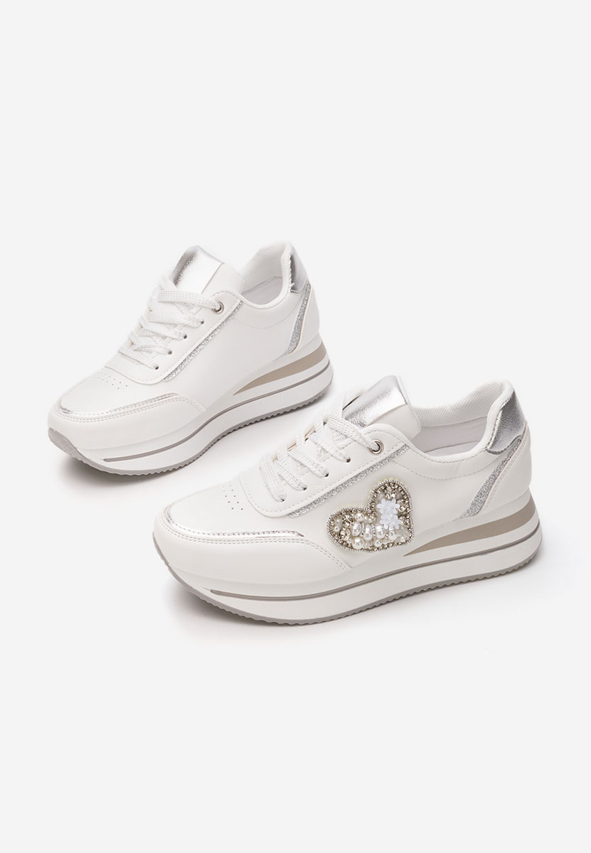 Sneakers cu platformă Karma albi