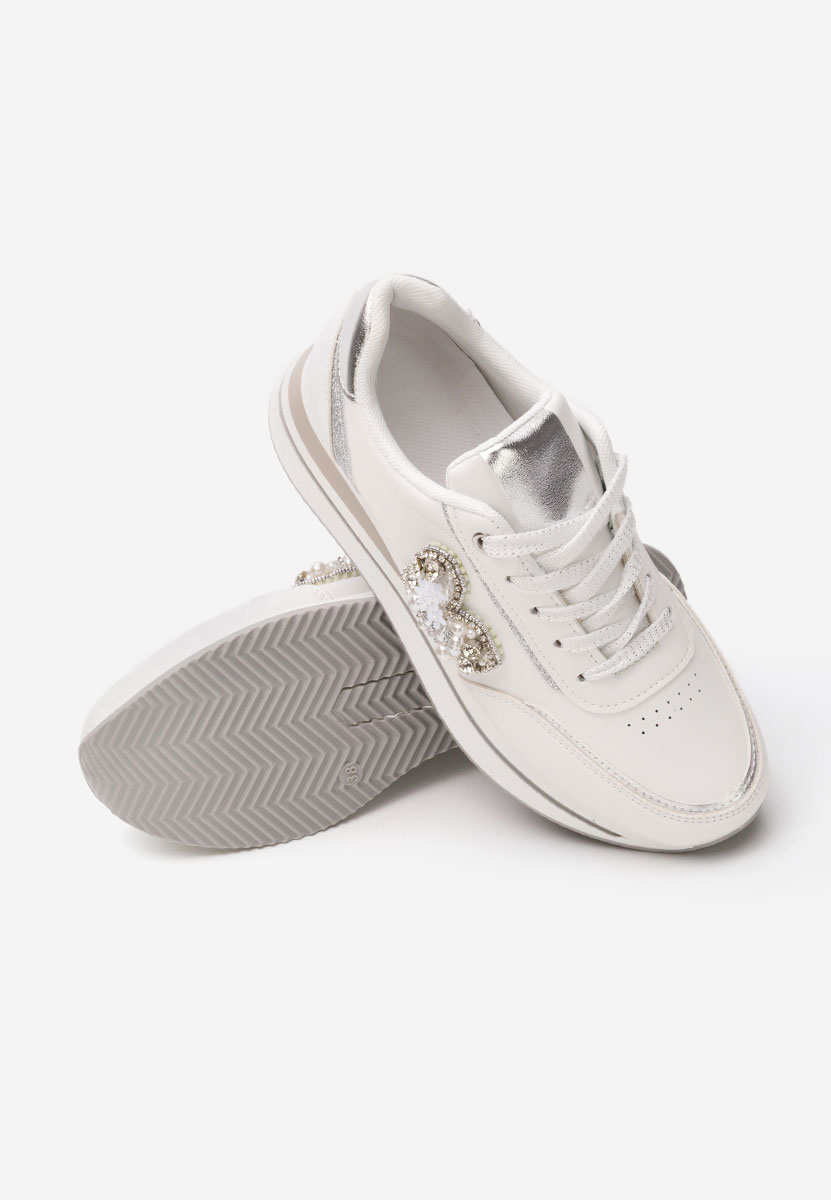 Sneakers cu platformă Karma albi