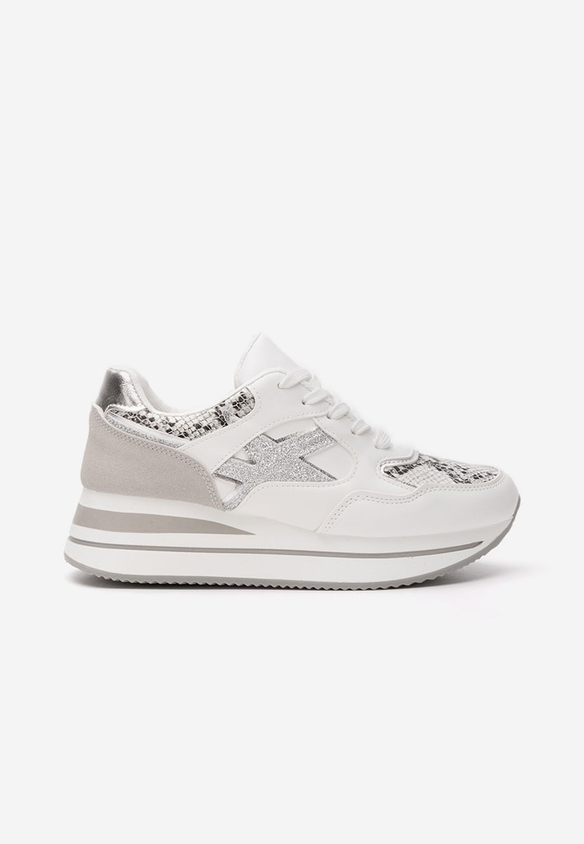 Sneakers cu platformă Jacquelyne albi