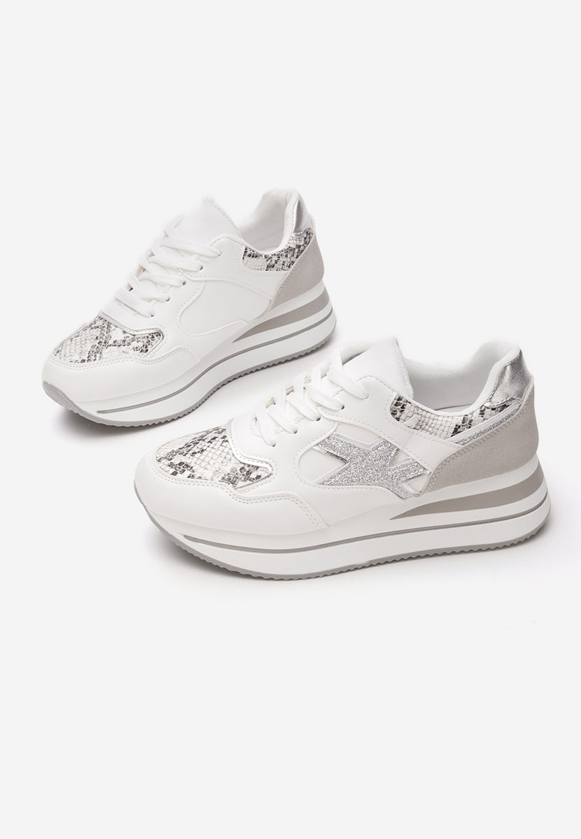 Sneakers cu platformă Jacquelyne albi