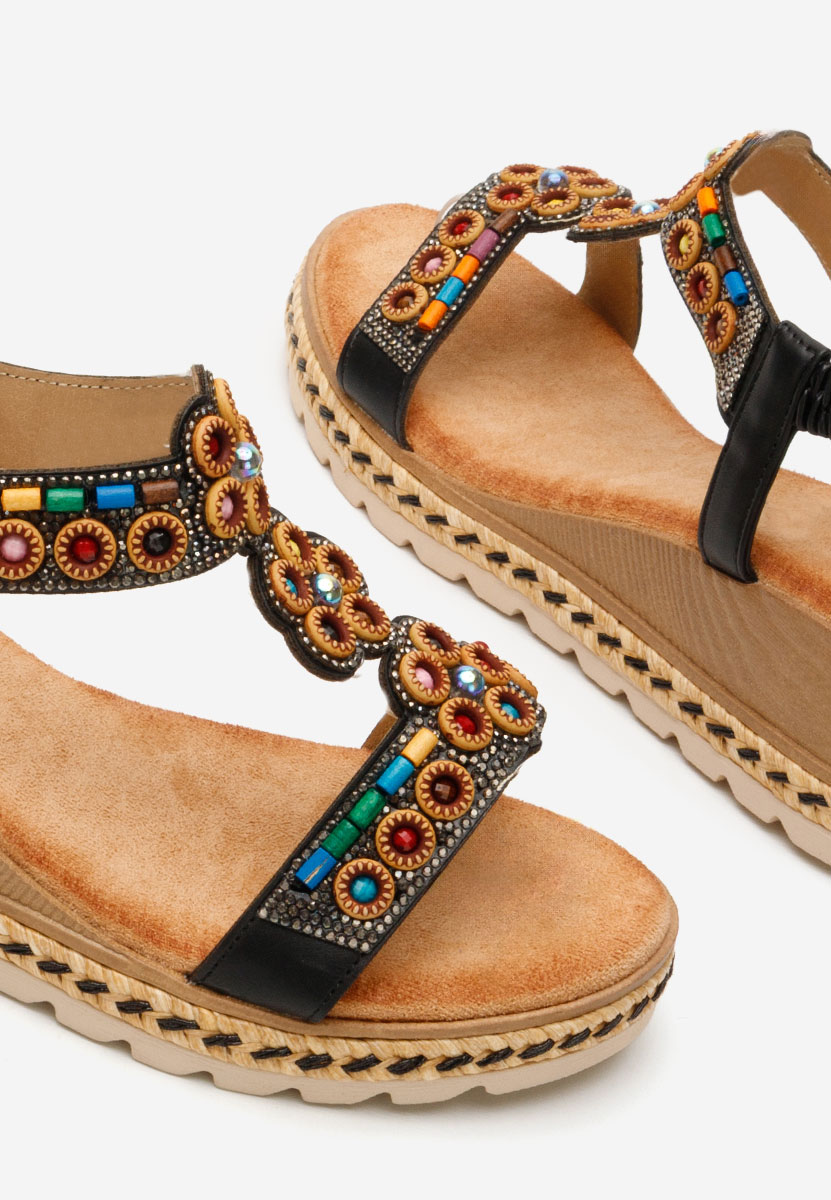 Sandale cu platforma Alisone negre