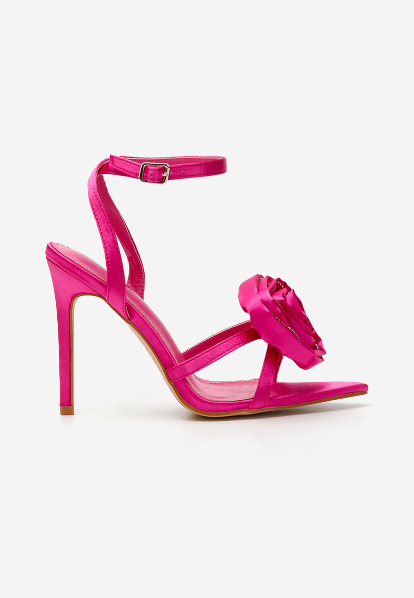 Sandale cu toc subtire Meliysha fucsia