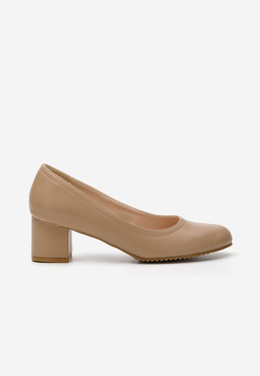 Pantofi cu toc mediu Zinia kaki