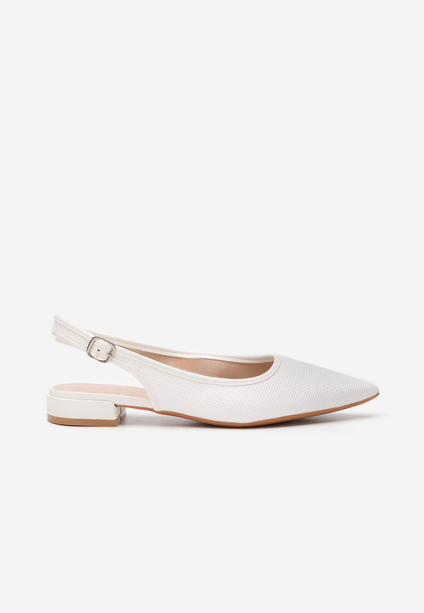 Pantofi slingback Kattina albi