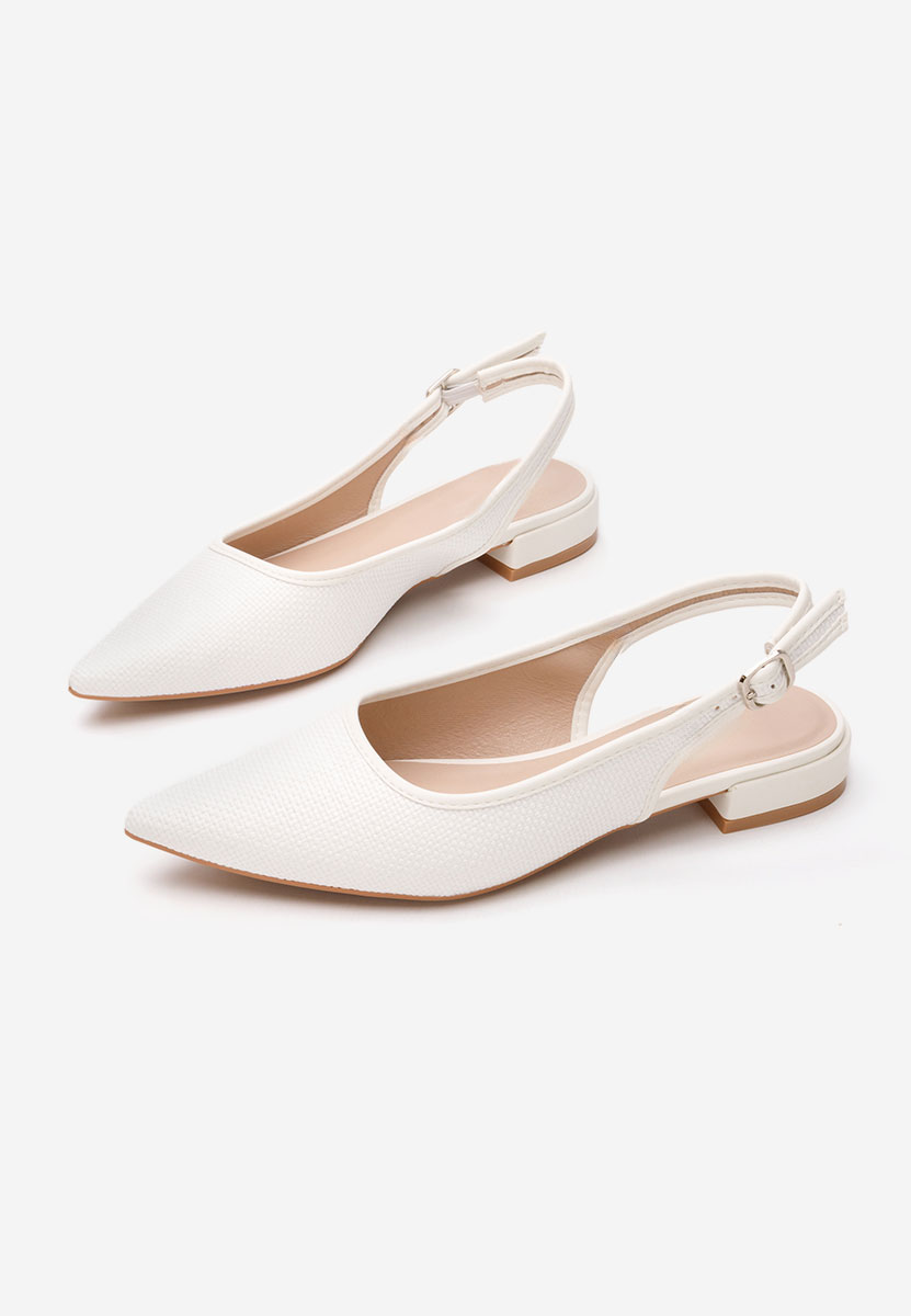 Pantofi slingback Kattina albi