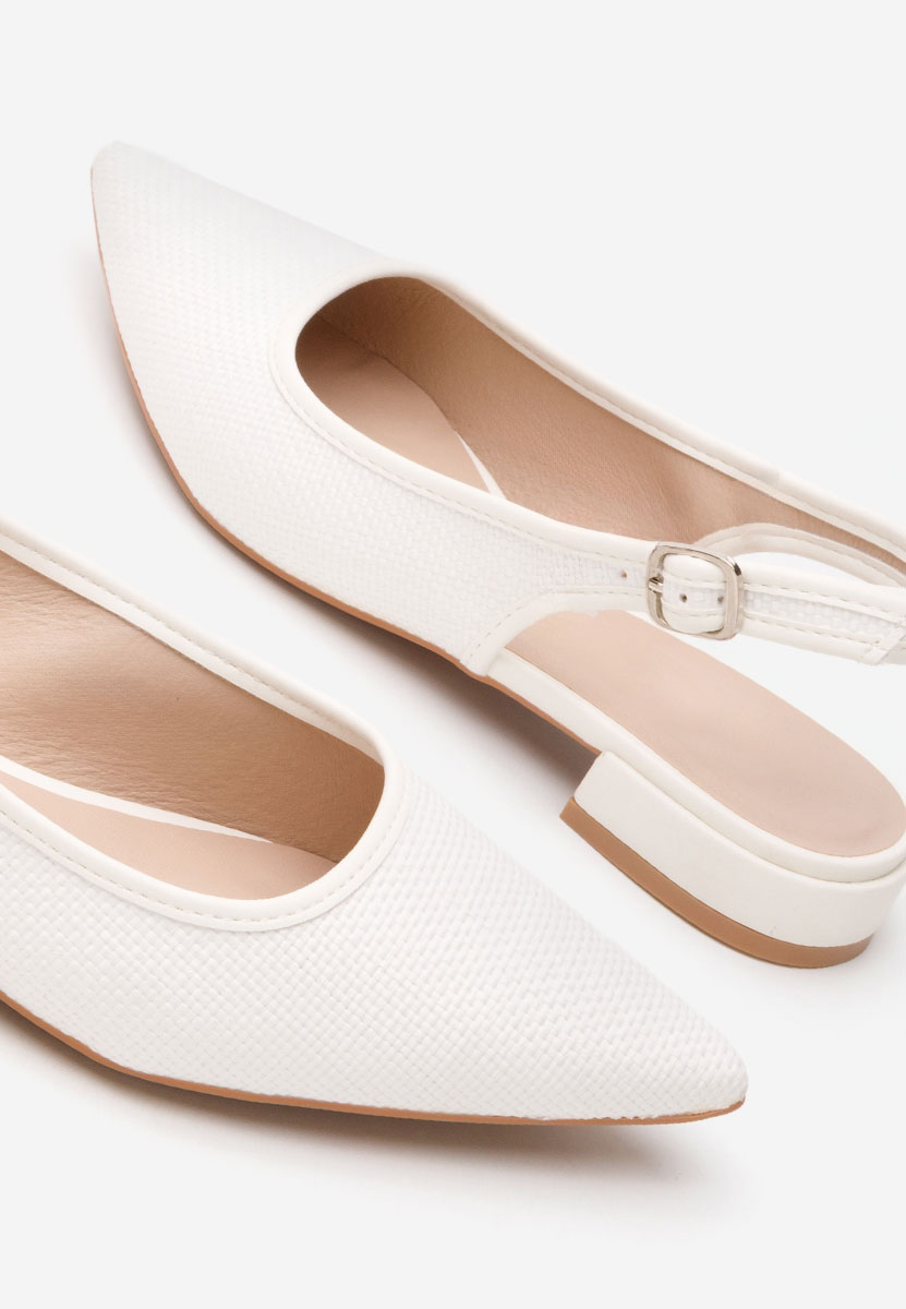 Pantofi slingback Kattina albi