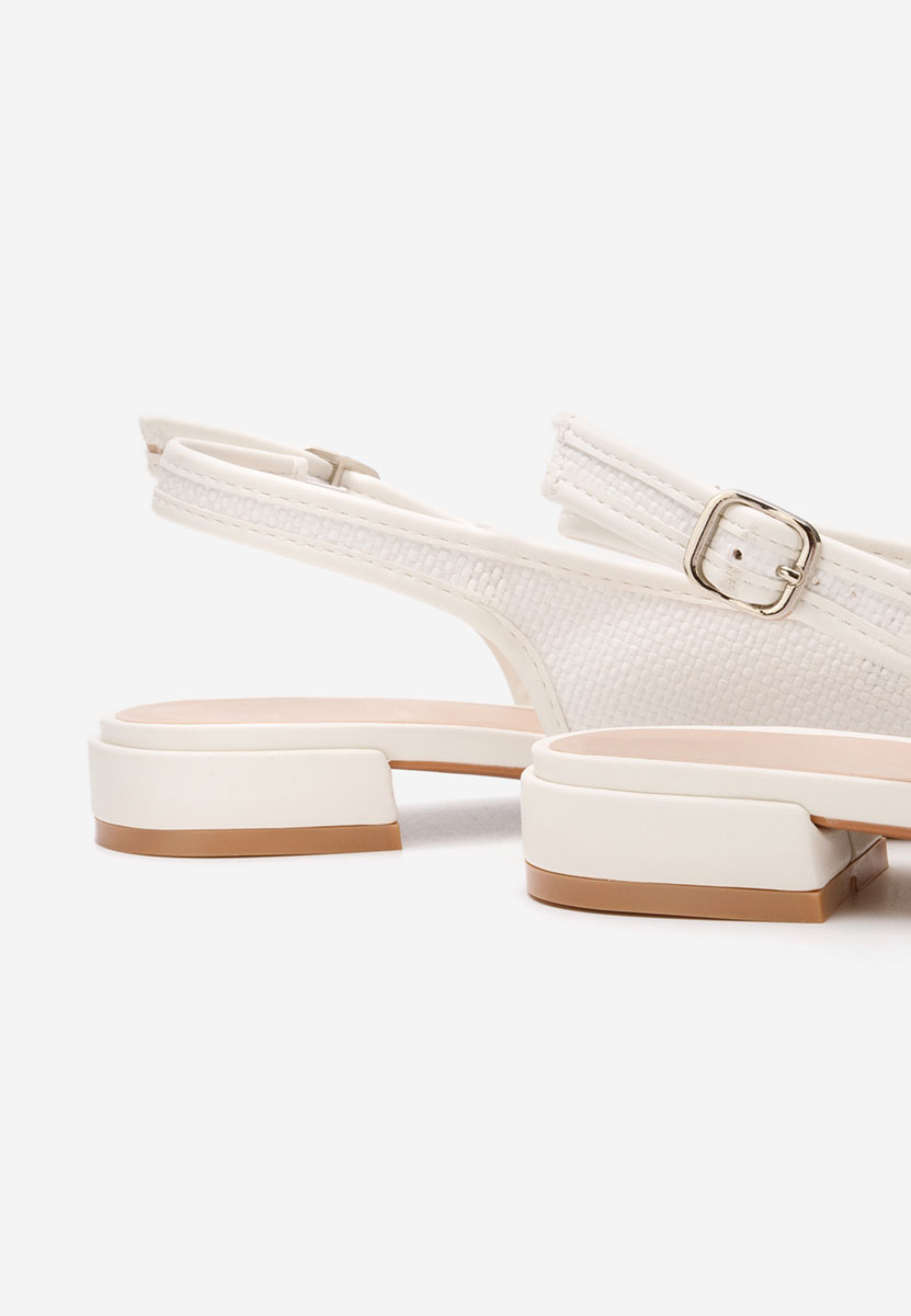 Pantofi slingback Kattina albi