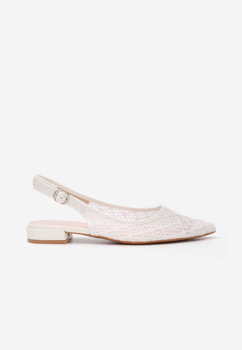 Pantofi slingback Ryvana albi