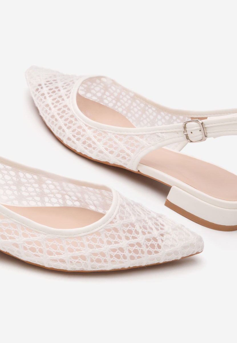 Pantofi slingback Ryvana albi