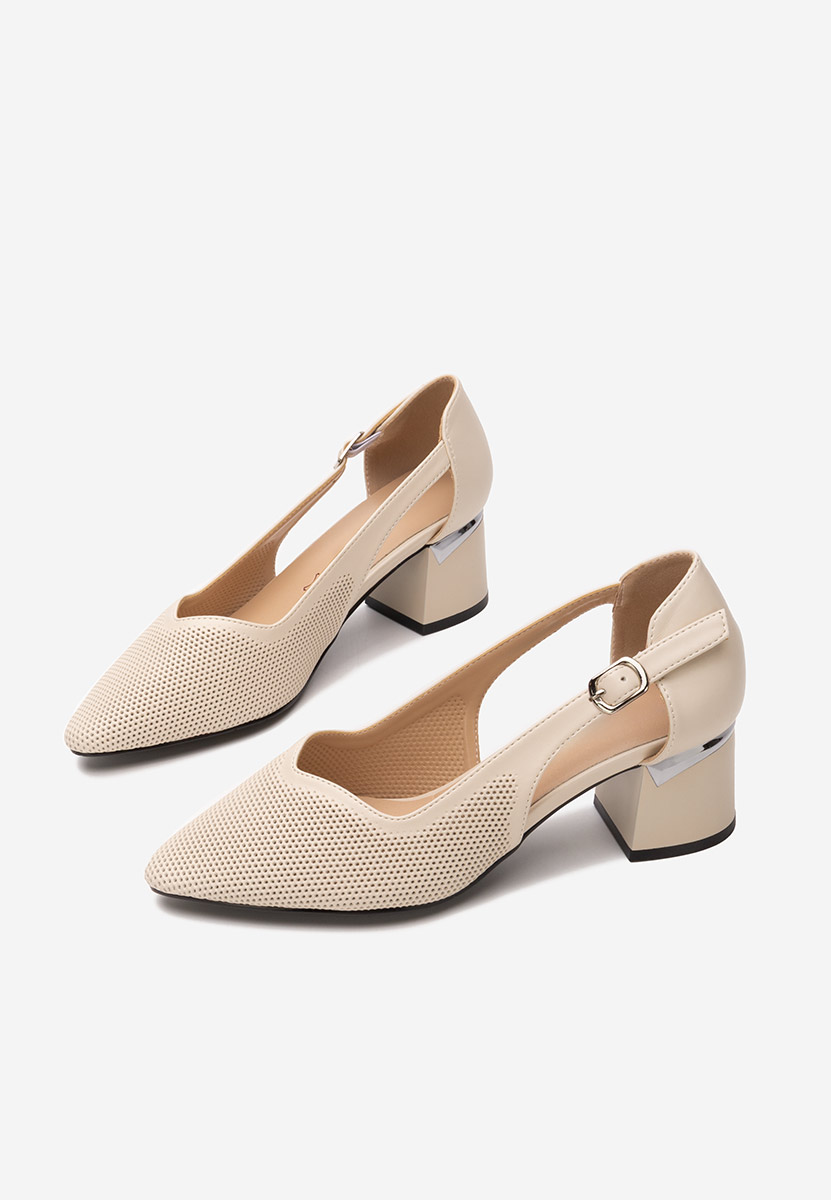 Pantofi cu toc gros Jodee V2 bej