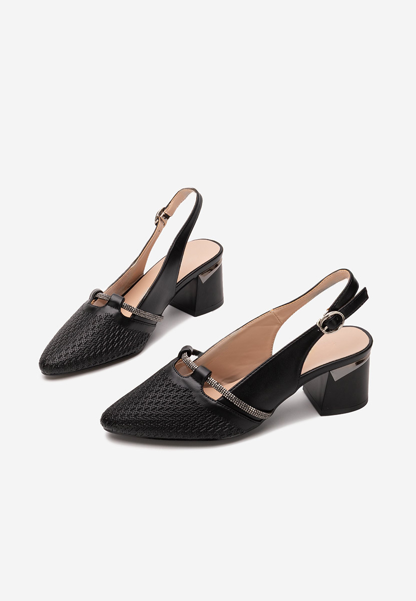 Pantofi slingback Radiancia negri