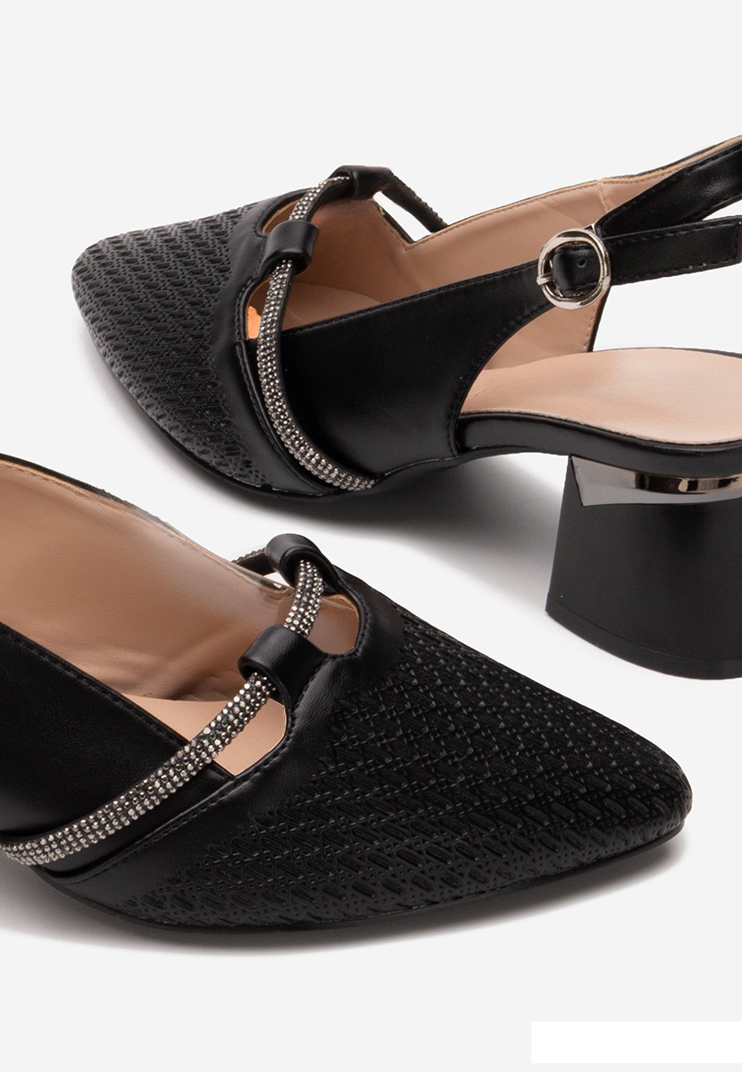 Pantofi slingback Radiancia negri