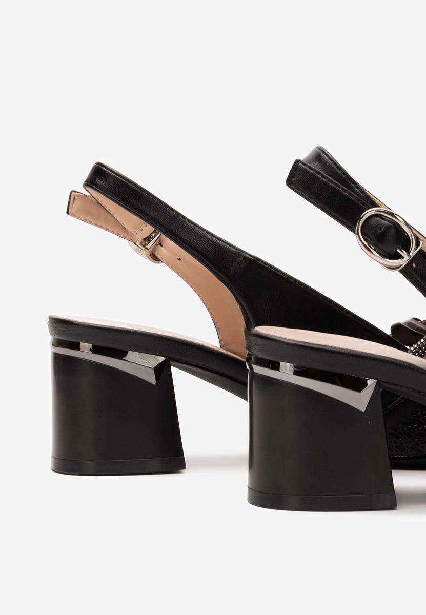 Pantofi slingback Radiancia negri