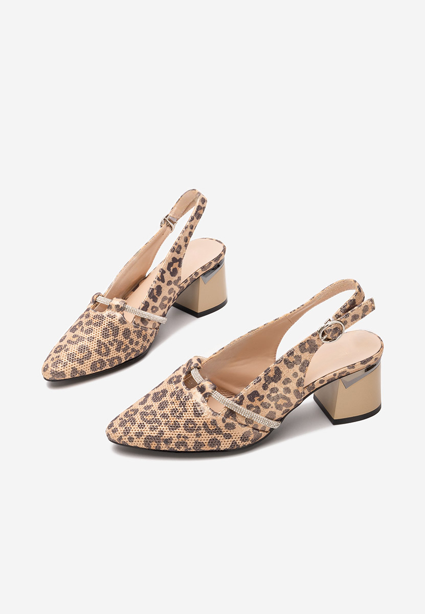 Pantofi slingback Radiancia leopard