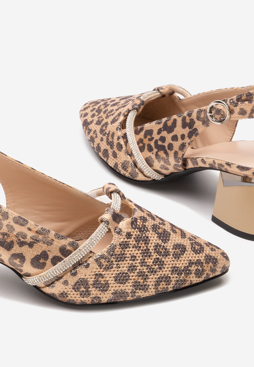 Pantofi slingback Radiancia leopard