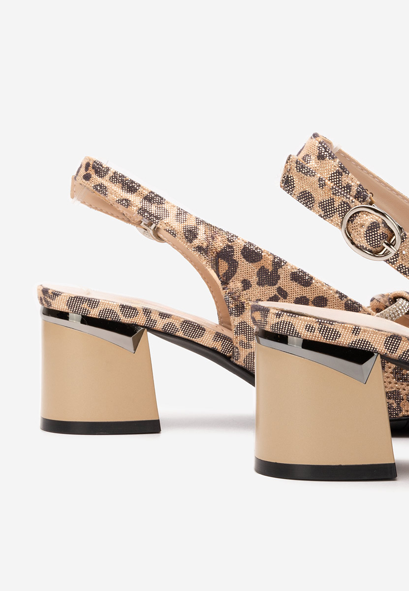 Pantofi slingback Radiancia leopard