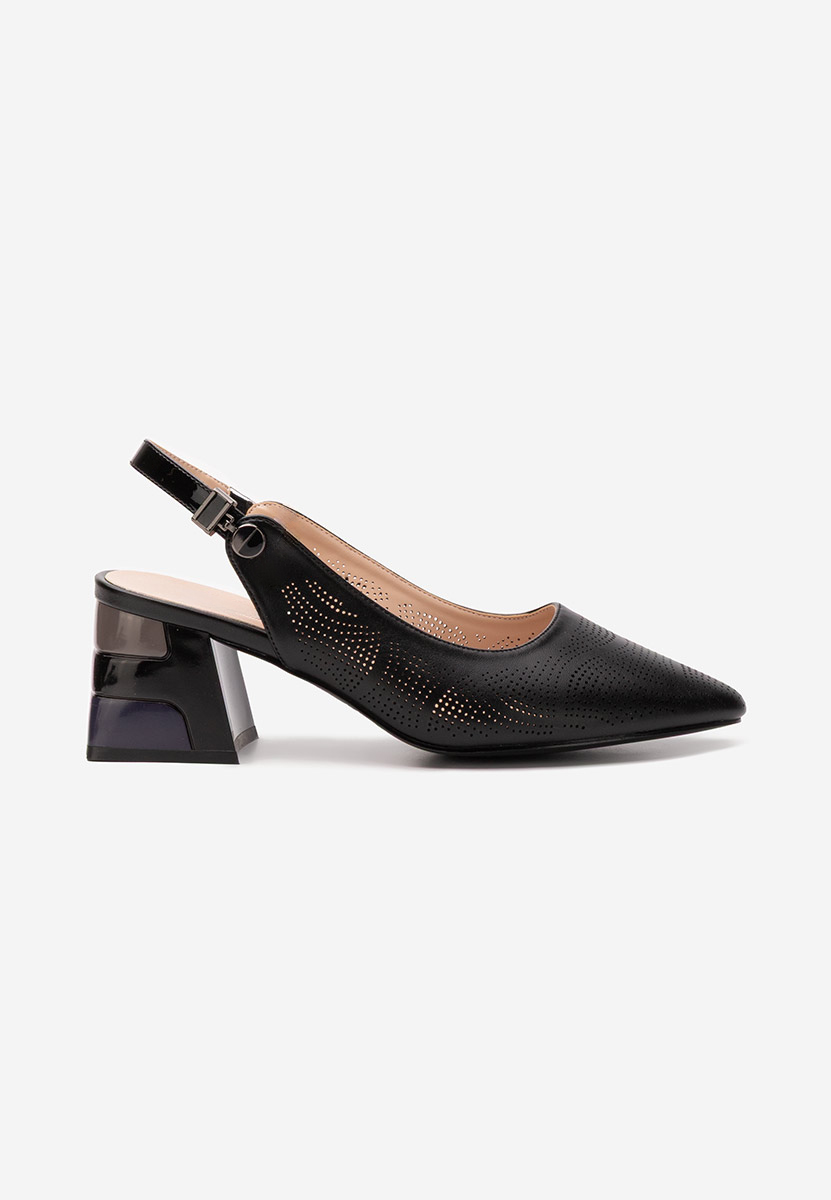 Pantofi slingback Veluna negri