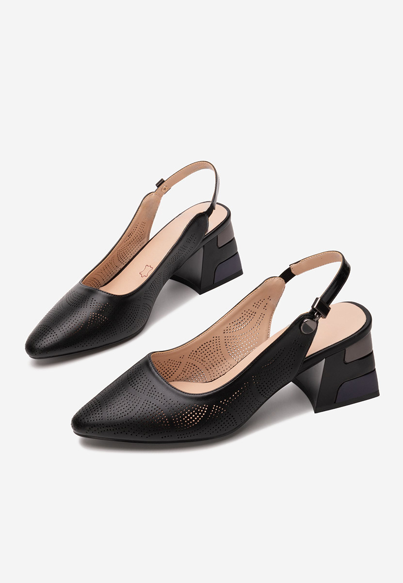 Pantofi slingback Veluna negri