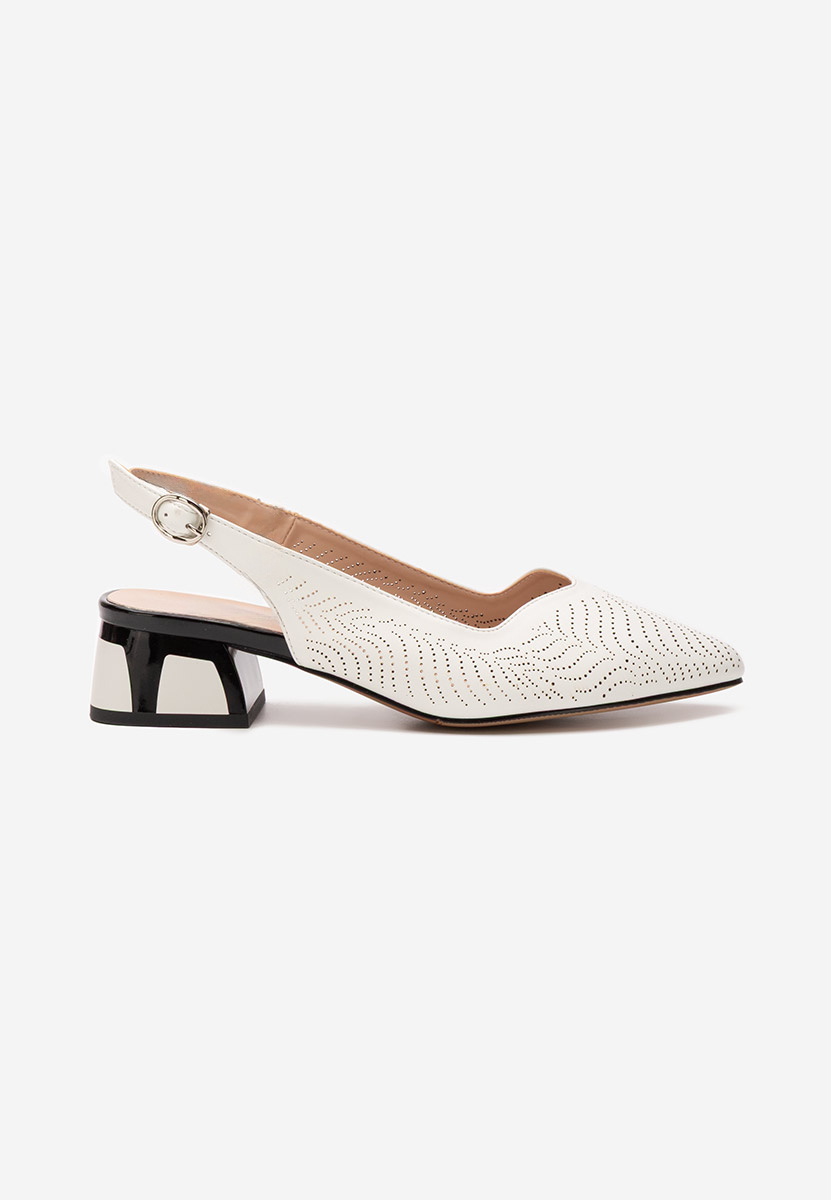 Pantofi slingback Rahela albi