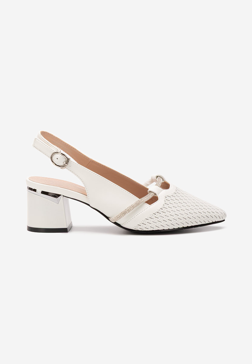 Pantofi slingback Radiancia albi