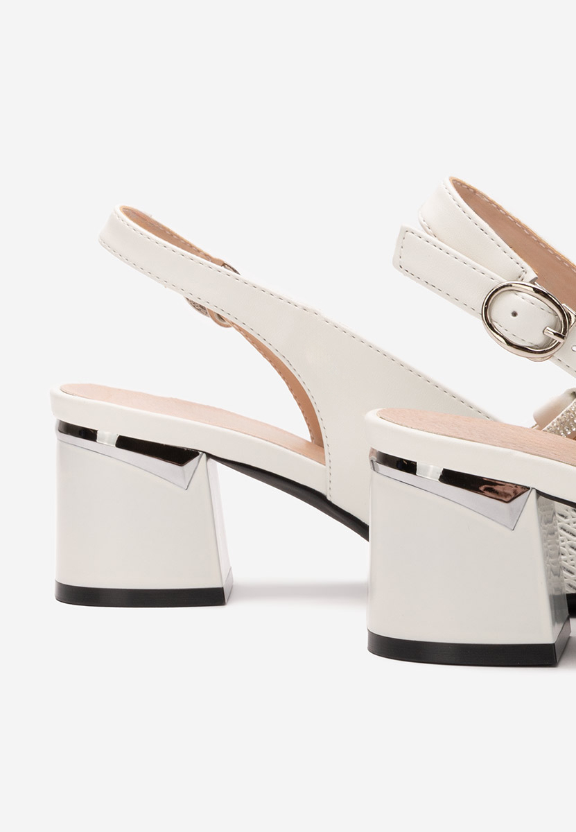 Pantofi slingback Radiancia albi