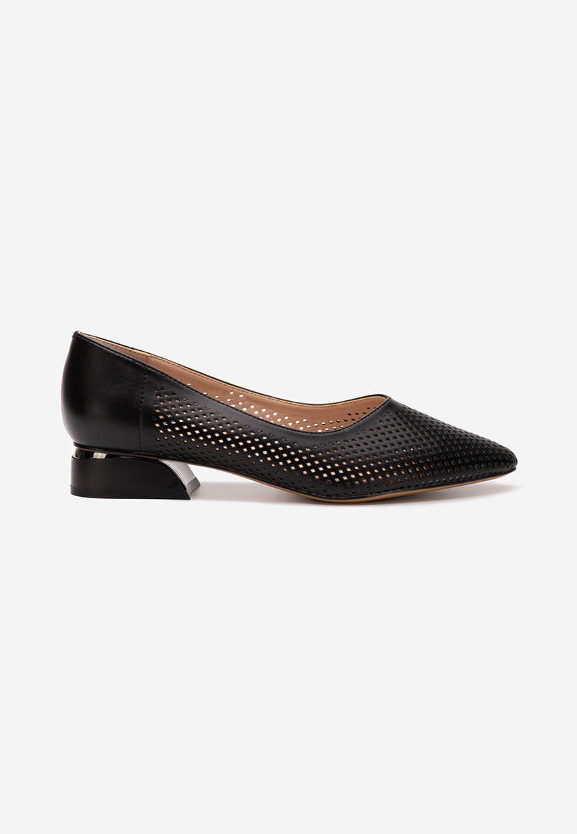 Pantofi cu toc mic Donya negri