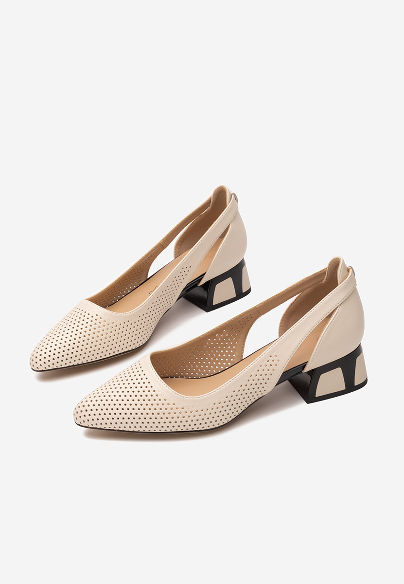 Pantofi cu toc mic Rehise V2 bej
